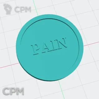 Описание картинки Pain Token Drukhari от rosa_3d по цене 142руб | Свободный Рынок Миниатюр - СРМ