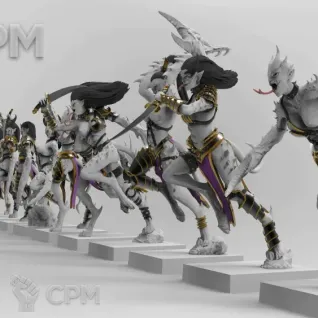 Описание картинки Daemonettes of Slaanesh от Naggaroth Night по цене 250руб | Свободный Рынок Миниатюр - СРМ