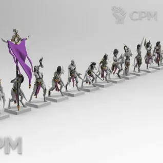 Описание картинки Daemonettes of Slaanesh от Naggaroth Night по цене 250руб | Свободный Рынок Миниатюр - СРМ