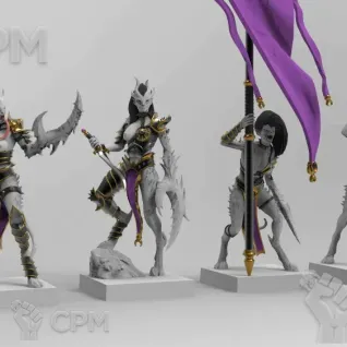 Описание картинки Daemonettes of Slaanesh от Naggaroth Night по цене 250руб | Свободный Рынок Миниатюр - СРМ