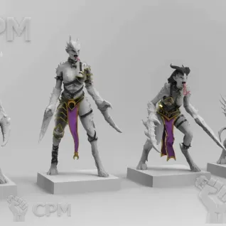Описание картинки Daemonettes of Slaanesh от Naggaroth Night по цене 250руб | Свободный Рынок Миниатюр - СРМ
