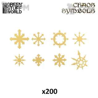 Описание картинки Green Stuff World Chaos Symbols Used (x200) от Каджит по цене 1 098руб | Свободный Рынок Миниатюр - СРМ
