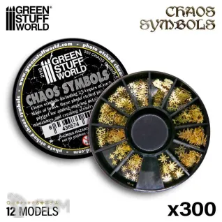 Описание картинки Green Stuff World Chaos Symbols x300 от Vault Boy по цене 1 698руб | Свободный Рынок Миниатюр - СРМ
