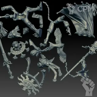 Описание картинки Ellania and Ellathor (Sxan) от AxeL's Forge по цене 250руб | Свободный Рынок Миниатюр - СРМ