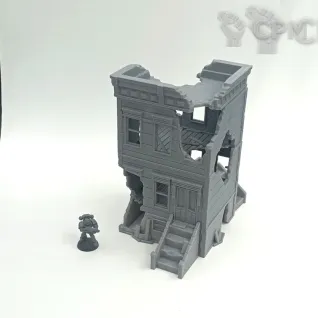 Описание картинки Разрушенное Современное Здание - Террейн от Terrain Print по цене 1 150руб | Свободный Рынок Миниатюр - СРМ