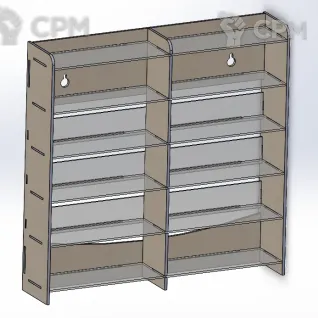 Описание картинки Полка для хранения моделий (Авто в М 1:43) от WoodForYou по цене 1 150руб | Свободный Рынок Миниатюр - СРМ