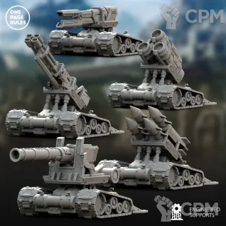 Описание картинки Field Ordnance Battery/Human Defence Force - Field Artillery OPR от Laboratory of Chaos по цене 1 700руб | Свободный Рынок Миниатюр - СРМ