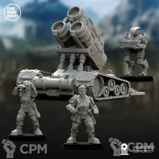 Описание картинки Field Ordnance Battery/Human Defence Force - Field Artillery OPR от Laboratory of Chaos по цене 1 700руб | Свободный Рынок Миниатюр - СРМ