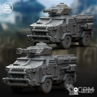 Описание картинки Taurox/Human Defence Force - Truck OPR от Laboratory of Chaos по цене 950руб | Свободный Рынок Миниатюр - СРМ