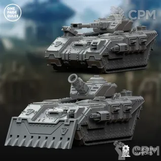 Описание картинки Leman Russ/Human Defence Force - Tank OPR от Laboratory of Chaos по цене 1 800руб | Свободный Рынок Миниатюр - СРМ