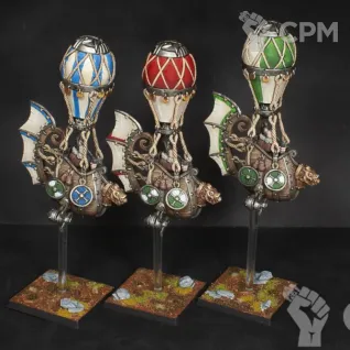 Описание картинки Dwarf Gyrocopter x3, хороший покрас от VR по цене 10 000руб | Свободный Рынок Миниатюр - СРМ