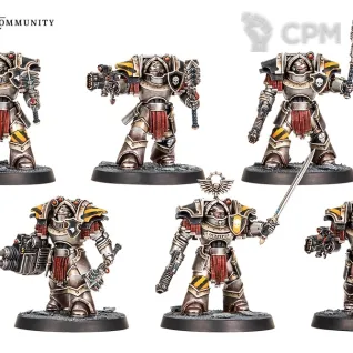 Описание картинки 6x Cataphractii Terminators with volkite chargers and power mauls от Dark Heresy по цене 2 250руб | Свободный Рынок Миниатюр - СРМ