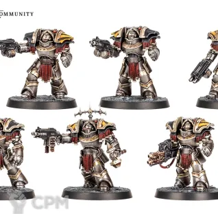 Описание картинки 6x Cataphractii Terminators with combi-bolters and power fists от Dark Heresy по цене 2 250руб | Свободный Рынок Миниатюр - СРМ