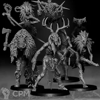 Описание картинки Seething Black - Cultists от Подземный человек по цене 950руб | Свободный Рынок Миниатюр - СРМ