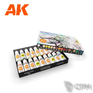 Описание картинки Набор красок и инструментов AK Interactive SIGNATURE SET JOSE DAVINCI 3G от Дауран по цене 5 500руб | Свободный Рынок Миниатюр - СРМ