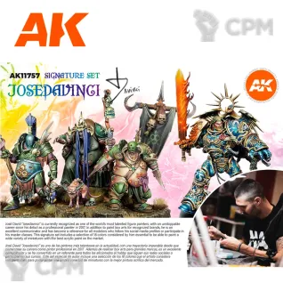 Описание картинки Набор красок и инструментов AK Interactive SIGNATURE SET JOSE DAVINCI 3G от Дауран по цене 5 500руб | Свободный Рынок Миниатюр - СРМ