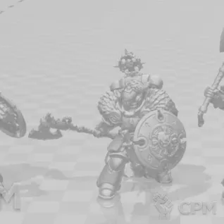 Описание картинки Wolf Guard Headtakers от Laboratory of Chaos по цене 450руб | Свободный Рынок Миниатюр - СРМ