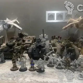 Описание картинки Армия Astra Militarum от  по цене 120 000руб | Свободный Рынок Миниатюр - СРМ