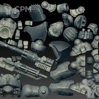 Описание картинки Telemon Heavy Dreadnought (Scan) от AxeL's Forge по цене 1 800руб | Свободный Рынок Миниатюр - СРМ