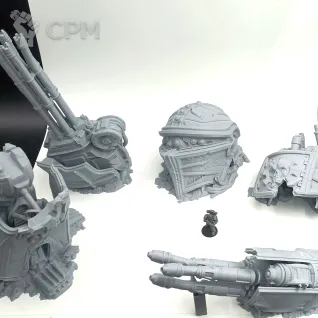 Описание картинки Уничтоженный Титан - Sci-Fi Террейн от Terrain Print по цене 4 100руб | Свободный Рынок Миниатюр - СРМ