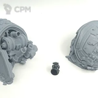 Описание картинки Уничтоженный Титан - Sci-Fi Террейн от Terrain Print по цене 4 100руб | Свободный Рынок Миниатюр - СРМ