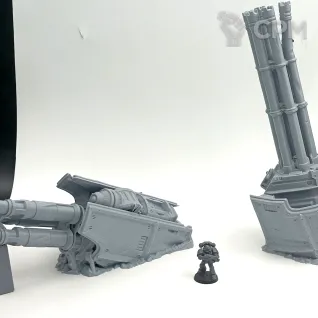 Описание картинки Уничтоженный Титан - Sci-Fi Террейн от Terrain Print по цене 4 100руб | Свободный Рынок Миниатюр - СРМ