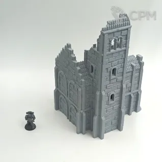 Описание картинки Разрушенный дом Аркенфела №3 - Фэнтези Террейн от Terrain Print по цене 2 300руб | Свободный Рынок Миниатюр - СРМ