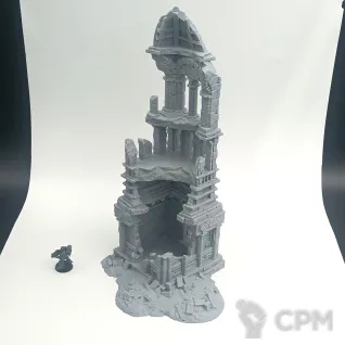 Описание картинки Разрушенная башня Аркенфэла №2 - Фэнтези Террейн от Terrain Print по цене 2 600руб | Свободный Рынок Миниатюр - СРМ