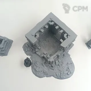Описание картинки Разрушенная башня Аркенфэла №2 - Фэнтези Террейн от Terrain Print по цене 2 600руб | Свободный Рынок Миниатюр - СРМ