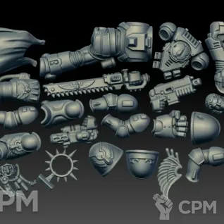 Описание картинки Blood Angels Captain (Scan) от AxeL's Forge по цене 275руб | Свободный Рынок Миниатюр - СРМ