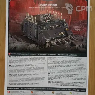 Описание картинки Chaos Rhino, на литниках от Black Legion Hall по цене 3 960руб | Свободный Рынок Миниатюр - СРМ