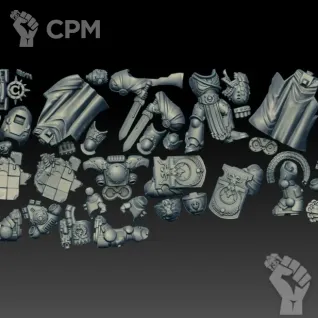 Описание картинки Marneus Calgar in Gravis Armour with Victrix Guard (Scan) от AxeL's Forge по цене 925руб | Свободный Рынок Миниатюр - СРМ