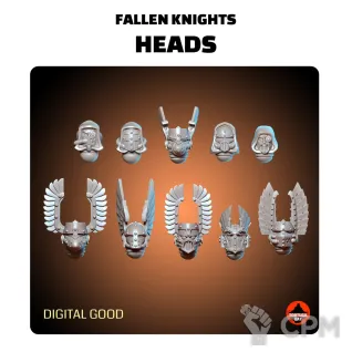 Описание картинки Dark Angels heads upgrad kit от Хижина Мопса по цене 250руб | Свободный Рынок Миниатюр - СРМ