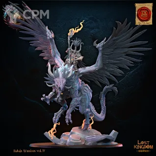 Описание картинки Chaos Lord on Chaos Dragon от Daniilfedyakov по цене 7 800руб | Свободный Рынок Миниатюр - СРМ