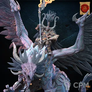 Описание картинки Chaos Lord on Chaos Dragon от Daniilfedyakov по цене 7 800руб | Свободный Рынок Миниатюр - СРМ