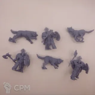 Описание картинки Wolf Guard Headtakers от White Rhino по цене 999руб | Свободный Рынок Миниатюр - СРМ