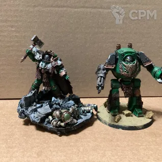 Описание картинки Примарх вулкан и дредноут контемптор саламандр от User57488 по цене 2 500руб | Свободный Рынок Миниатюр - СРМ