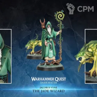 Описание картинки Warhammer Quest Darkwater Jacobus Vyne, The Jade Wizard на литниках от Black Legion Hall по цене 1 300руб | Свободный Рынок Миниатюр - СРМ