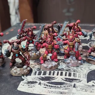 Описание картинки Khorne berzerkers - 20 шт от 13trouble по цене 5 000руб | Свободный Рынок Миниатюр - СРМ