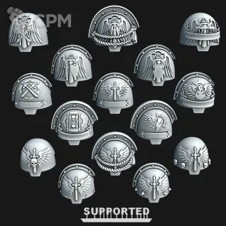 Описание картинки Dark Angels terminators shoulder pads от Helnex workshop  по цене 30руб | Свободный Рынок Миниатюр - СРМ