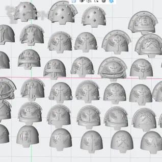 Описание картинки Dark Angels terminators shoulder pads от Helnex workshop  по цене 30руб | Свободный Рынок Миниатюр - СРМ