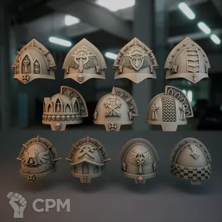 Описание картинки Dark Angels terminators shoulder pads от Helnex workshop  по цене 30руб | Свободный Рынок Миниатюр - СРМ