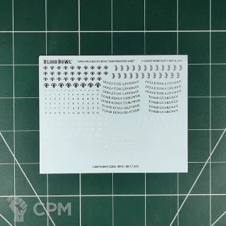 Описание картинки Tomb Kings Team Transfer Sheet (Декали) от Vault Boy по цене 1 298руб | Свободный Рынок Миниатюр - СРМ