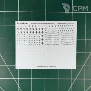 Описание картинки Bretonnian Team Transfer Sheet (Декали) от Vault Boy по цене 998руб | Свободный Рынок Миниатюр - СРМ