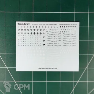 Описание картинки Bretonnian Team Transfer Sheet (Декали) от Vault Boy по цене 998руб | Свободный Рынок Миниатюр - СРМ