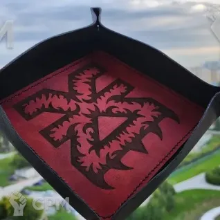 Описание картинки Символ Кхорна/Dice Tray Khorne/Лоток/Дайс Трей/Арена/Тарелка от Krontwar по цене 3 500руб | Свободный Рынок Миниатюр - СРМ