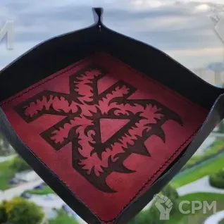 Описание картинки Символ Кхорна/Dice Tray Khorne/Лоток/Дайс Трей/Арена/Тарелка от Krontwar по цене 3 500руб | Свободный Рынок Миниатюр - СРМ