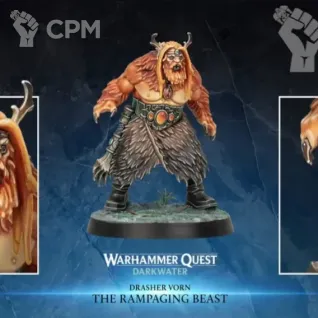 Описание картинки Warhammer Quest Darkwater Drasher Vorn, The Rampaging Beast от Xjekill по цене 1 200руб | Свободный Рынок Миниатюр - СРМ