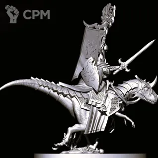 Описание картинки Dark elves Banner standard bearer on raptor от Магазин Альфария по цене 300руб | Свободный Рынок Миниатюр - СРМ
