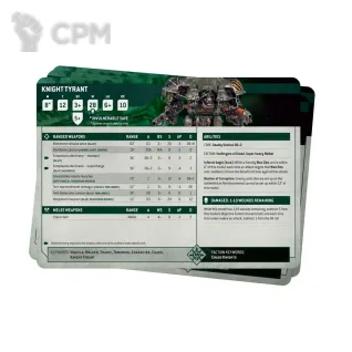 Описание картинки Набор дата карточек Warhammer 40000 DATASHEET CARDS: CHAOS KNIGHTS на английском языке от Дауран по цене 2 750руб | Свободный Рынок Миниатюр - СРМ